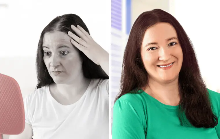 To moja twarz przed testami i 3 tygodnie po rozpoczęciu stosowania